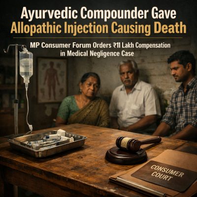 Ayurvedic Compounder Gave Allopathic Injection Causing Death: MP Consumer Forum Orders ₹11 Lakh Compensation