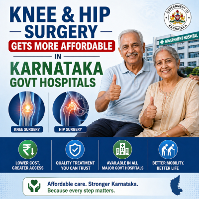 Knee & Hip Surgery Gets More Affordable in Karnataka Govt Hospitals