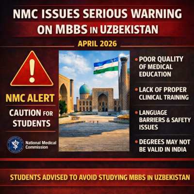 NMC Issues Serious Warning on MBBS in Uzbekistan