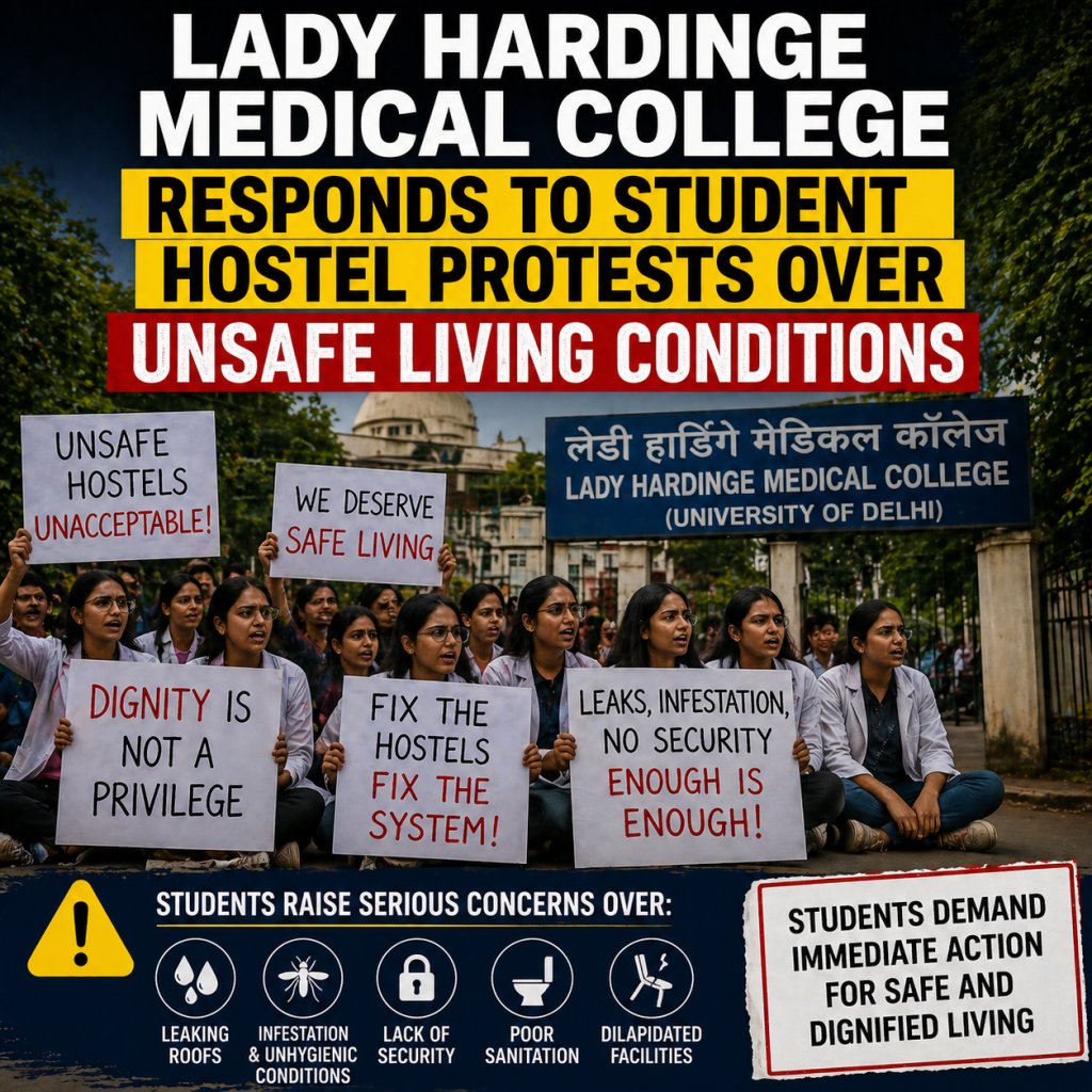 Lady Hardinge Medical College Responds to Student Hostel Protests Over Unsafe Living Conditions
