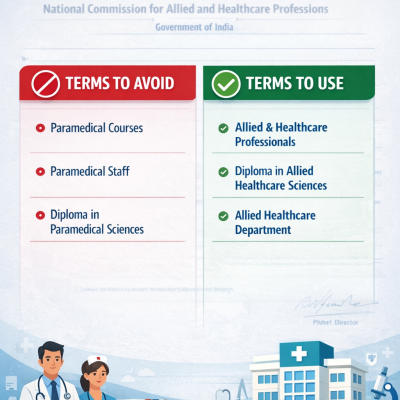 Goodbye ‘Paramedical,’ Hello ‘Allied and Healthcare’: Understanding the New MoHFW Directive