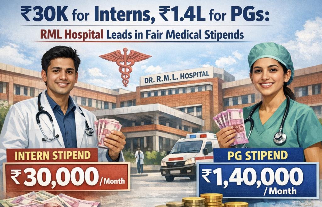 ₹30K for Interns, ₹1.4L for PGs: RML Hospital Leads in Fair Medical Stipends