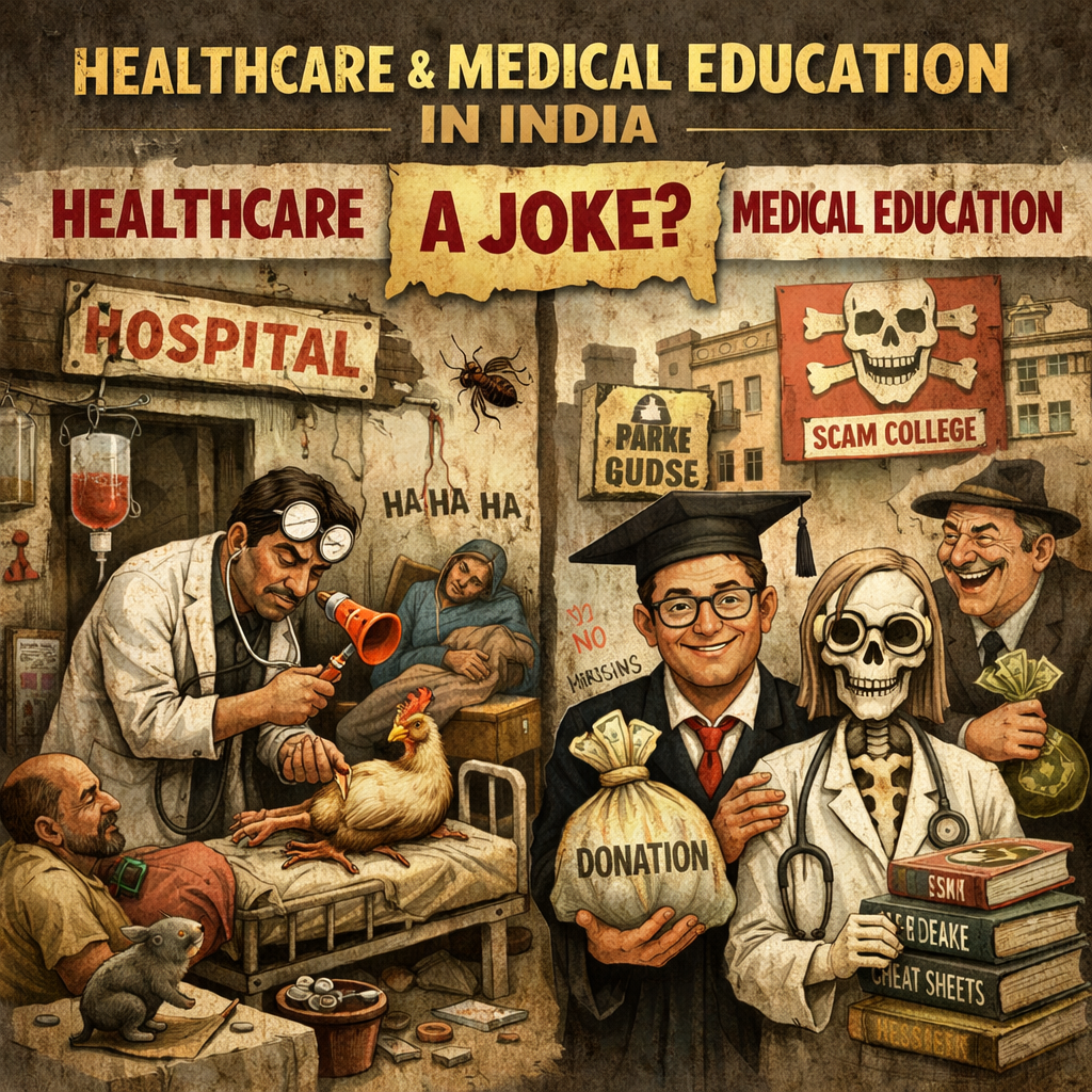 Healthcare system and Medical Education in India : A joke?