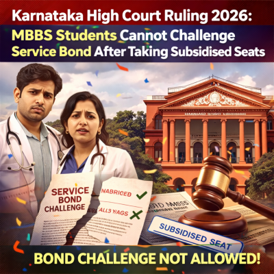 Karnataka High Court Ruling 2026: MBBS Students Cannot Challenge Service Bond After Taking Subsidised Seats