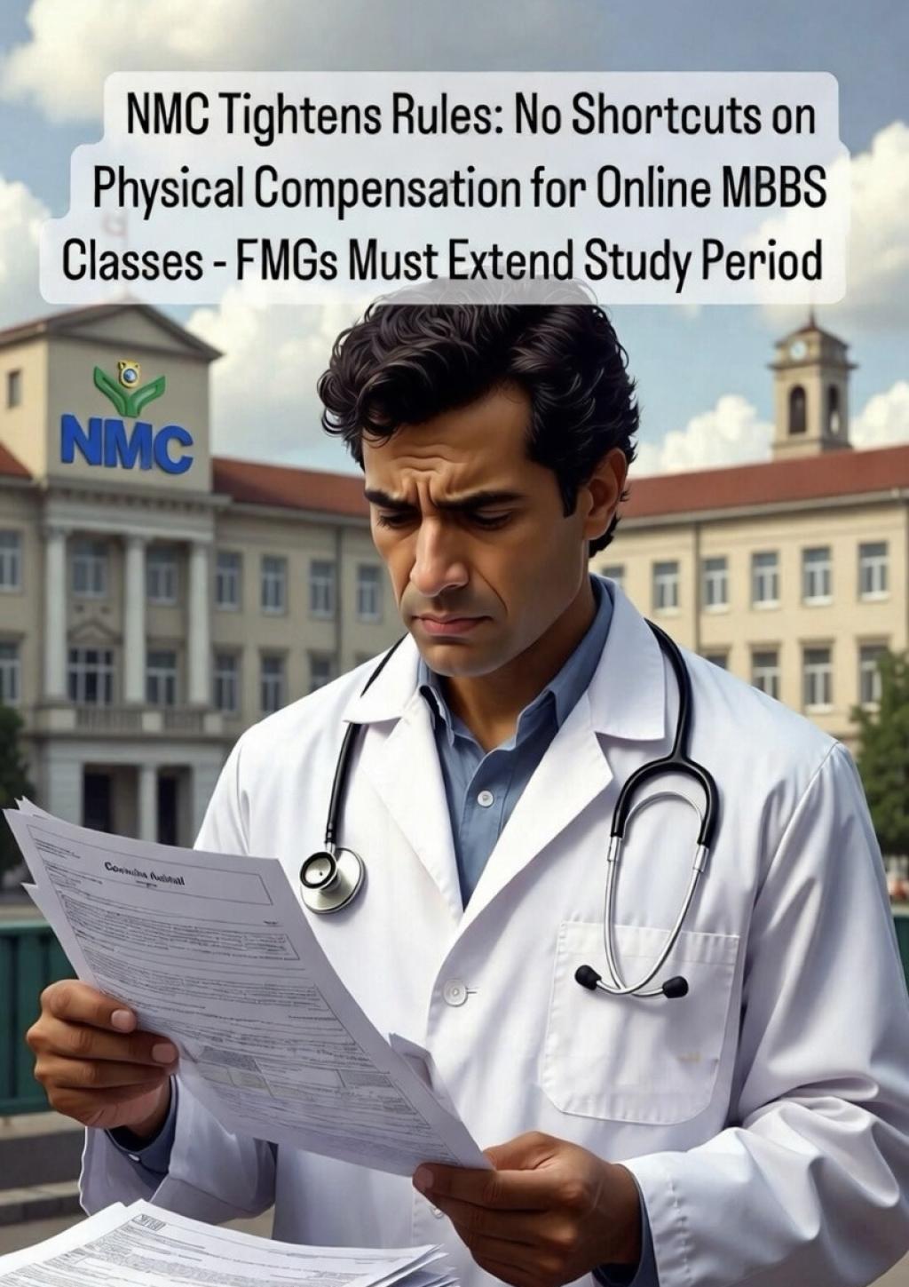NMC Tightens Rules: No Shortcuts on Physical Compensation for Online MBBS Classes – FMGs Must Extend Study Period