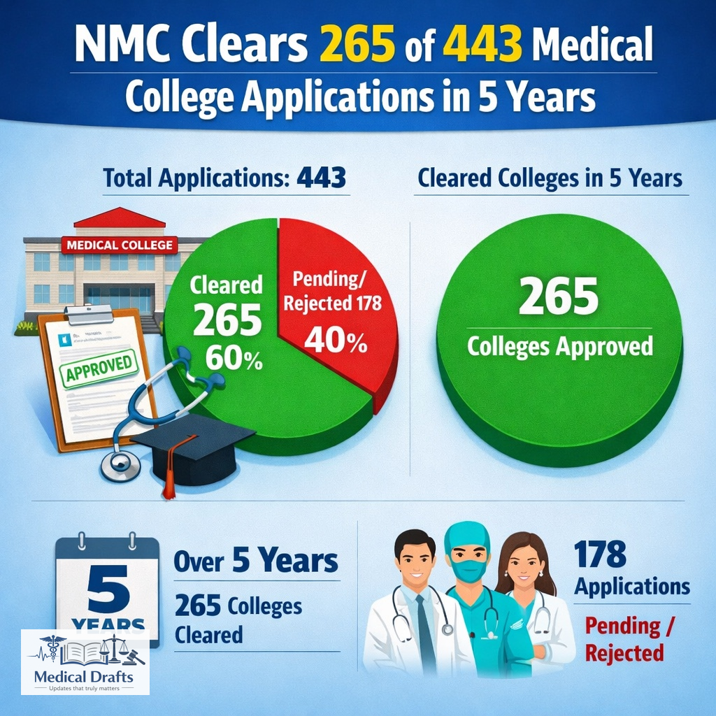 India’s Medical Education Revolution: NMC Approves 265 New Medical Colleges in Just 5 Years